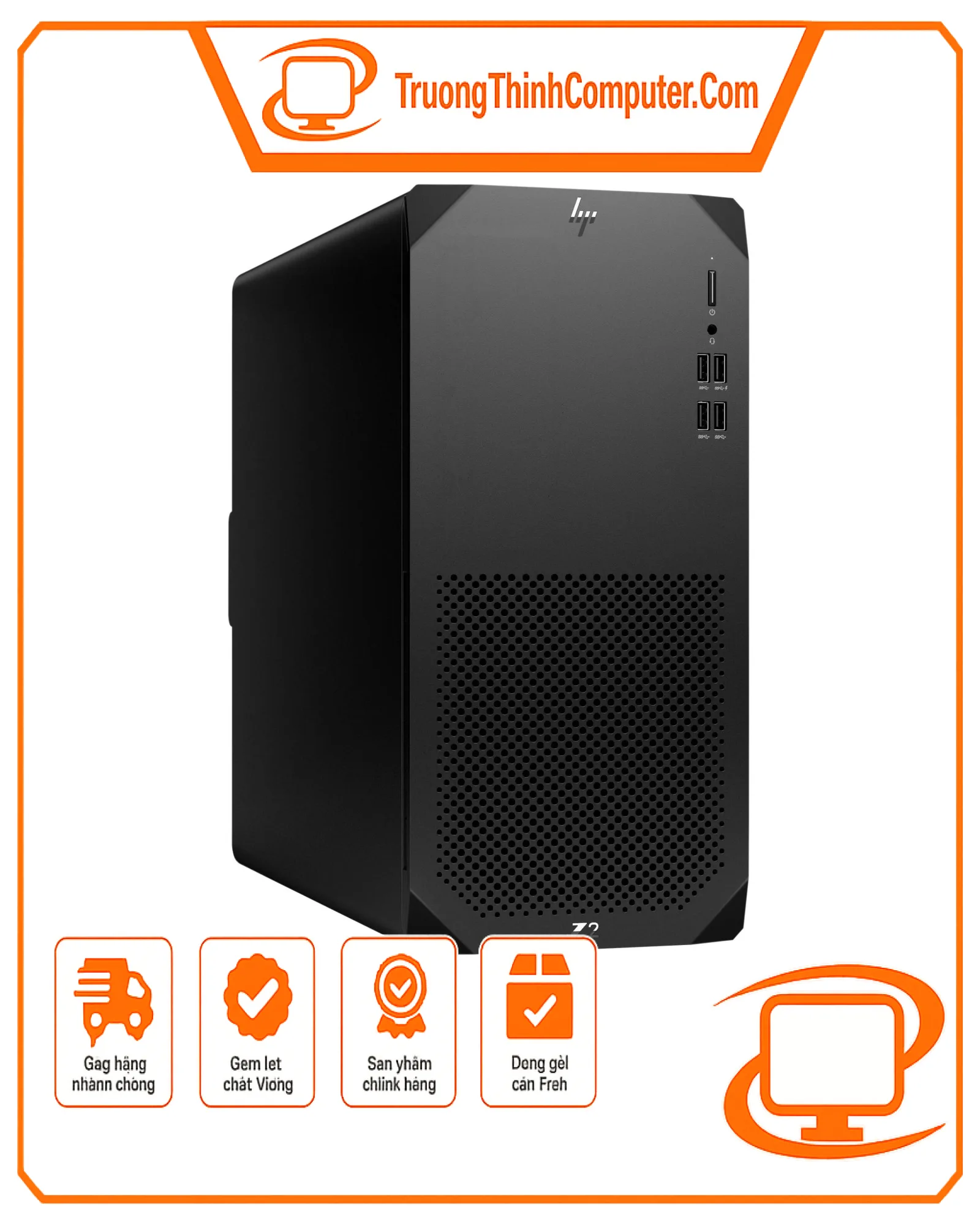 Máy trạm HP Z2 Tower G9 Workstation Core i5-14500, RAM 16GB, SSD 256GB, Intel Graphics, Linux