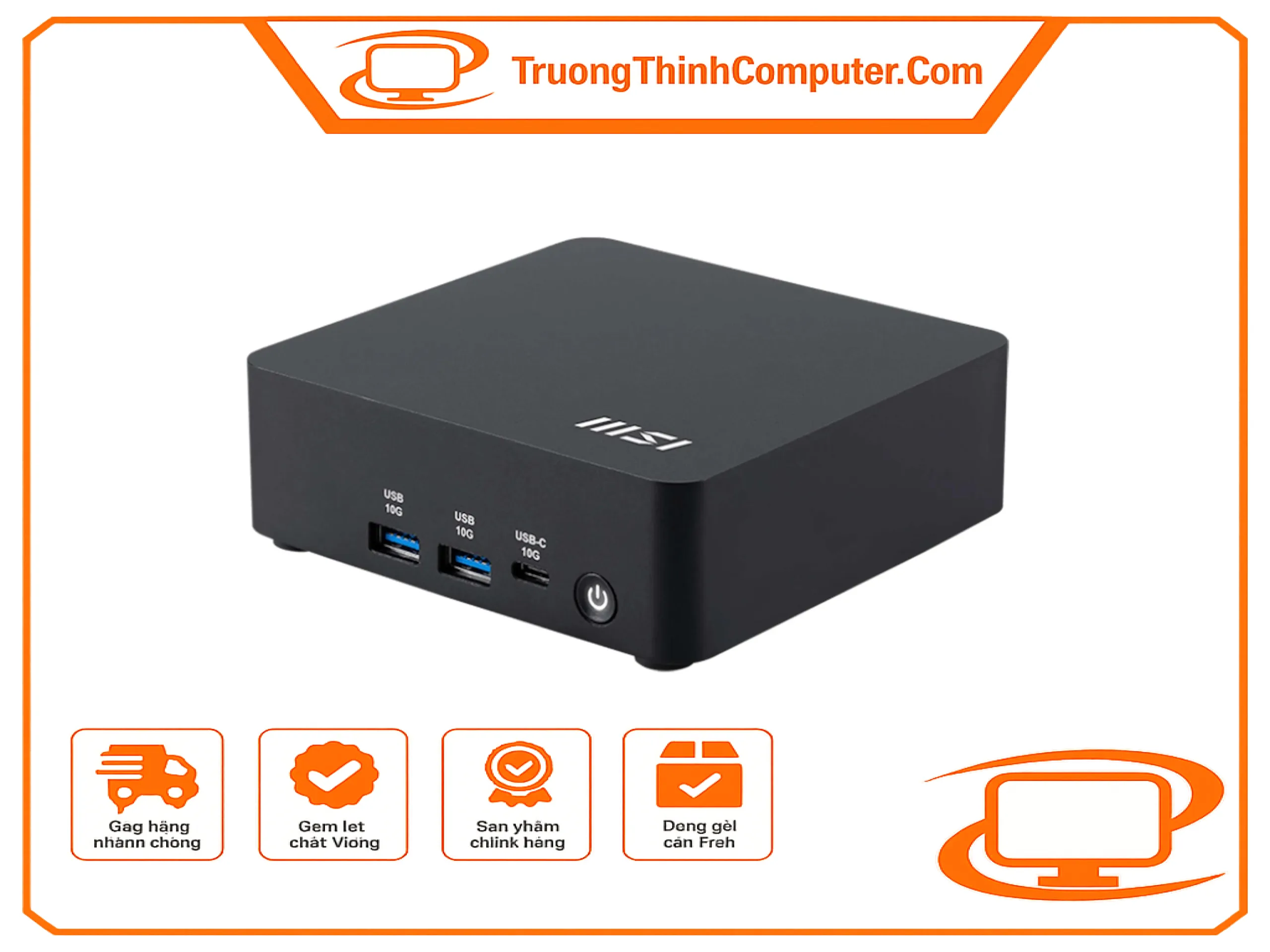 Mini PC barebone MSI Cubi NUC AI 1UMG-016BVN Core Ultra 7 155H, Wi-Fi, màu đen, bảo hành 3 năm