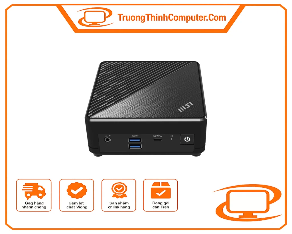 Mini PC MSI Cubi N ADL-234XVN Intel N100, RAM 8GB DDR4, SSD 256GB, Wi-Fi, Bluetooth, No OS, kèm bàn phím và chuột, màu đen, bảo hành 1 năm