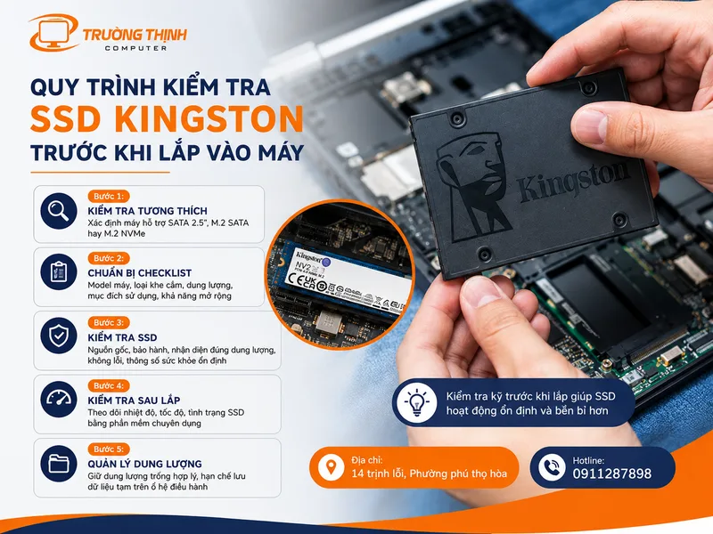 Quy trình kiểm tra SSD Kingston trước khi lắp vào máy