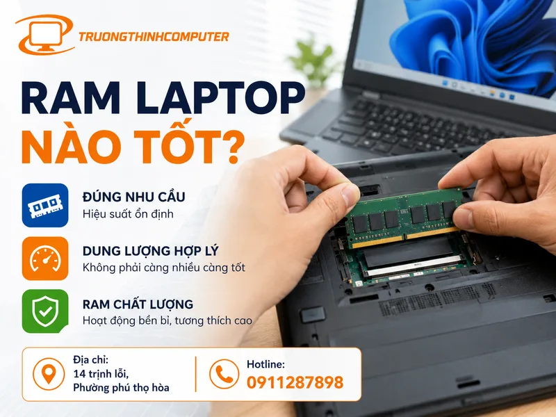 RAM laptop nào tốt và vì sao không phải RAM càng nhiều càng phù hợp?
