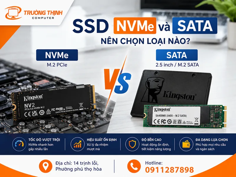 SSD NVMe và SATA: So sánh hiệu năng, chi phí và cách chọn